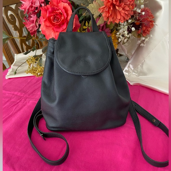 Longchamp Bags Vintage Genuine Leather Longchamp Backpack Poshmark